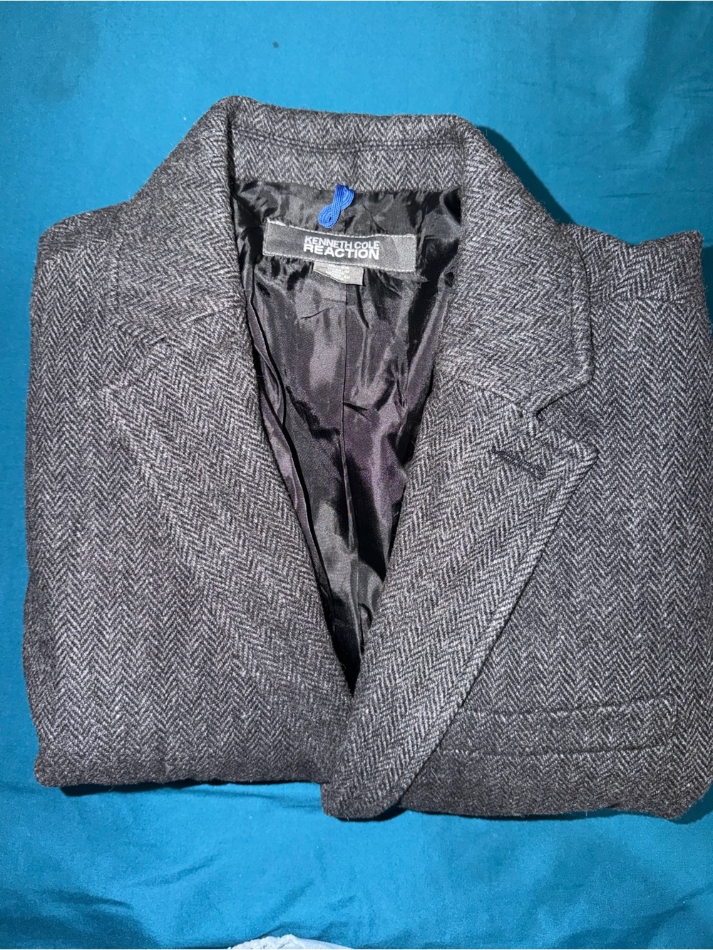 Kenneth Cole Reaction Gray Herringbone Sport Coat